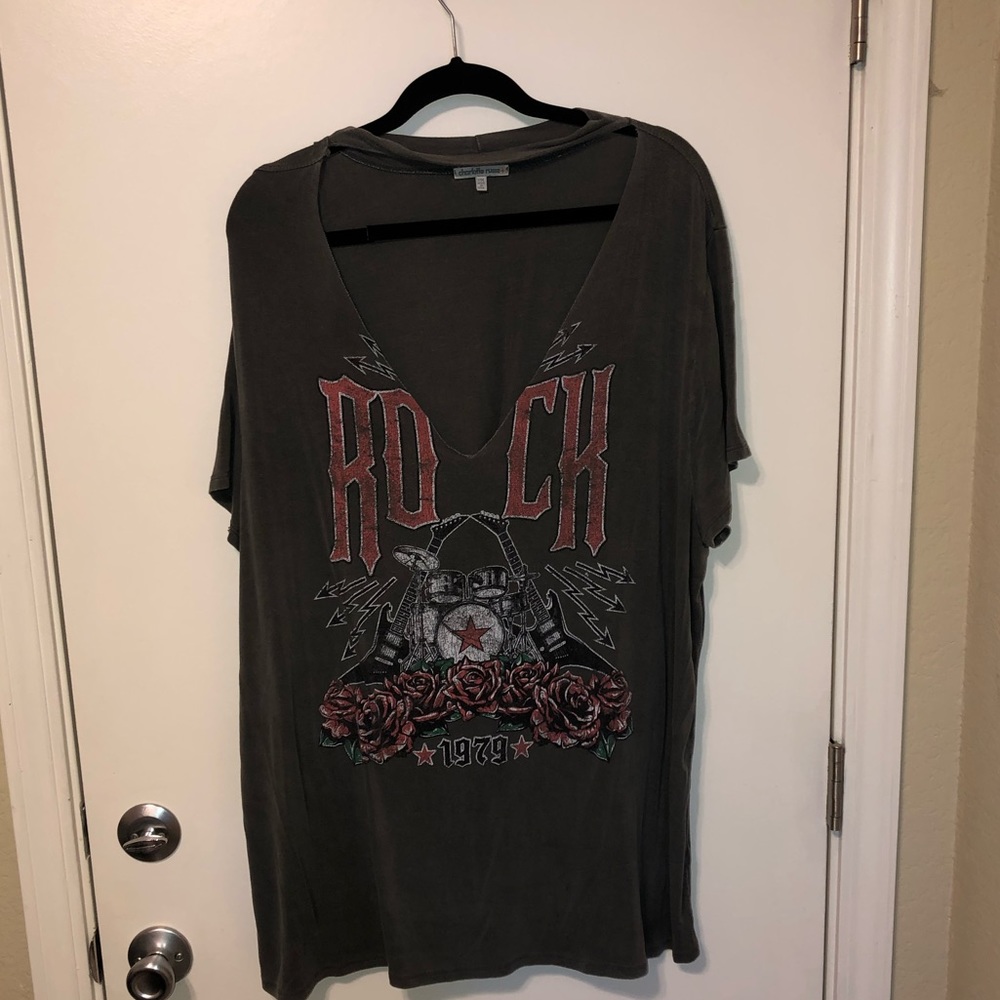 Rock v- neck shirt